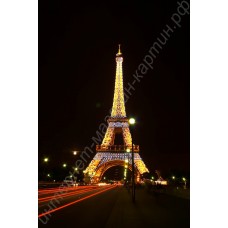 Картина с LED подсветкой: Эйфелева башня, выполненная на холсте